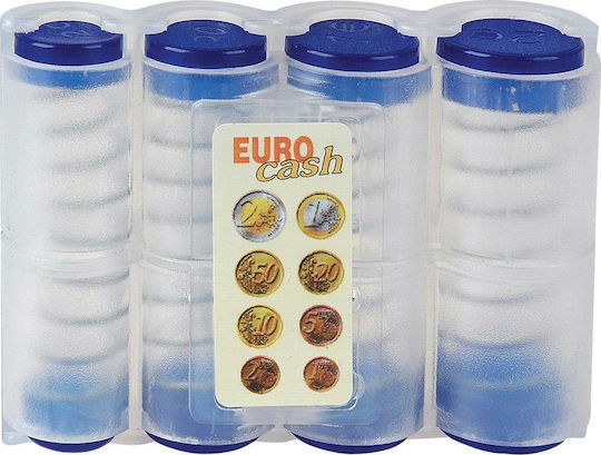 Plastic Portable Coin Holder with 5 Number of Spit Eurocash