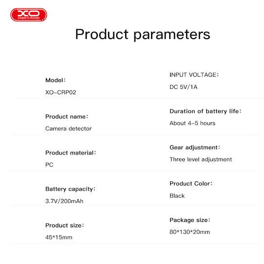 XO Surveillance Camera Detector