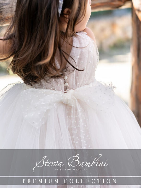 Stova Bambini Pink Baptism Dress made of Tulle