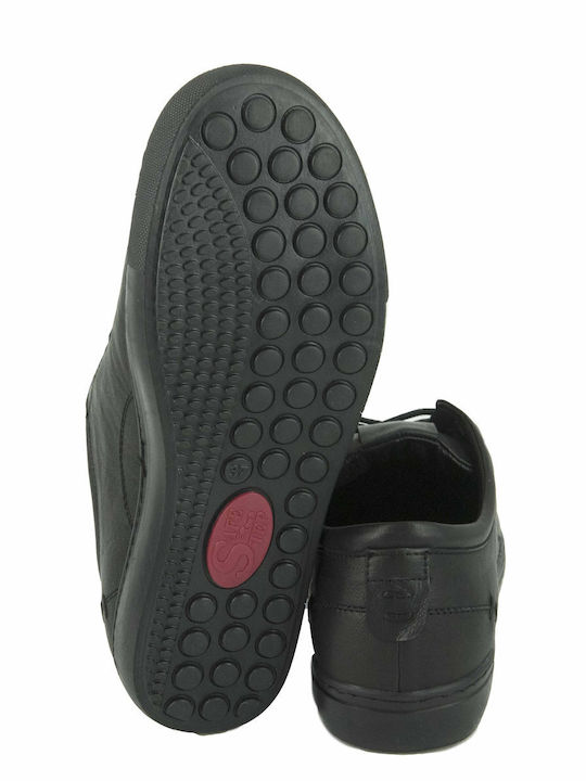1104 Черни Анатомични Дамски Slip-On Кожени Черни