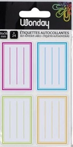 Wonday Notebook Etiketten 5.6x3.6cm 24 Stück