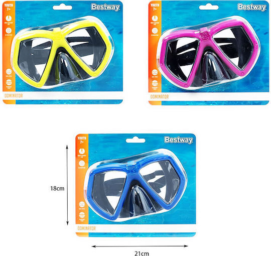 Bestway Μάσκα Θαλάσσης (Διάφορα Σχέδια/Χρώματα) Dominator