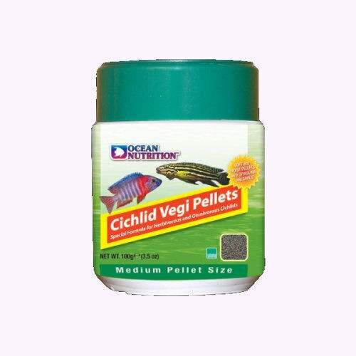 Ocean Nutrition Vegi Pellets MEDIUM Τροφή για Ψάρια Κιχλίδες με Σπιρουλίνα 100γρ.
