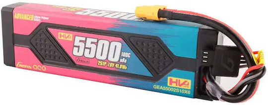 Gens Ace Авансирана Батерия Li-Po 7.6V 5500mAh 100C 2S XT60 за RC Превозно Средство