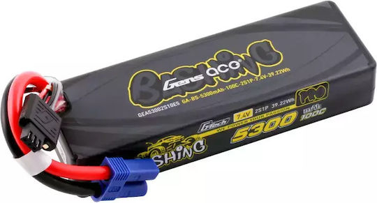 Gens Ace Bashing Μπαταρία Li-Po 7.4V 5300mAh 100C 2S EC5 για Τηλεκατευθυνόμενο