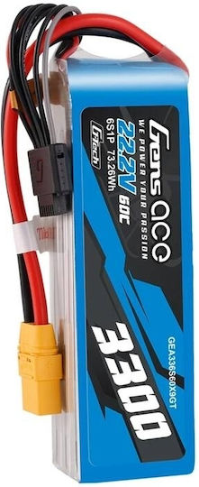 Gens Ace Gens Ace Classic Li-Po Battery 22.2V 3300mAh 60C 6S XT90 for RC Vehicle