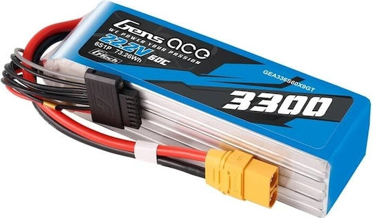 Gens Ace Gens Ace Classic Li-Po Battery 22.2V 3300mAh 60C 6S XT90 for RC Vehicle