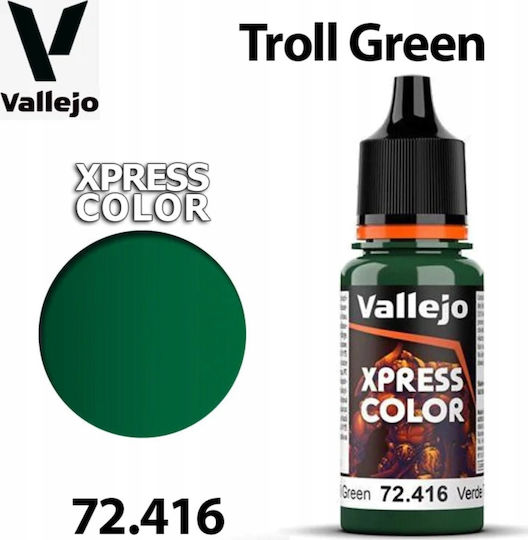 Acrylicos Vallejo Model Making Paint In Green Colour 18ml