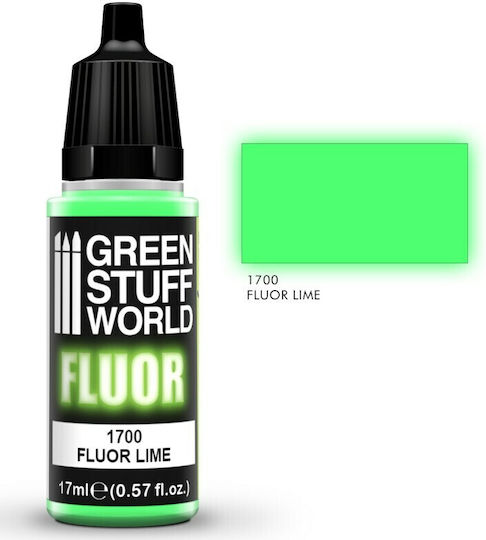 Green Stuff World Fluor Culoare Pentru Modelare Lime 17ml