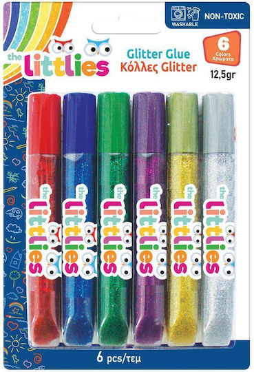 The Littlies Kleber Glitter Mehrfarbig 12gr 12.5ml Set 6Stück