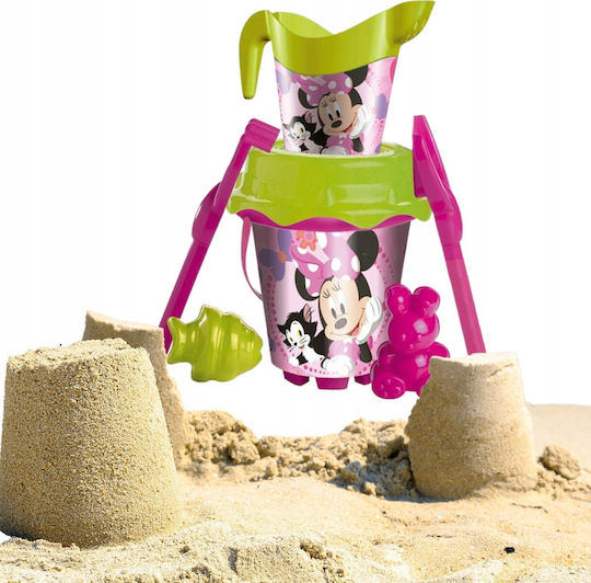 Minnie Mouse Minnie Plastic Beach Bucket Set with Accessories 18 cm (7pcs)