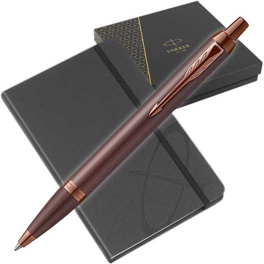 Parker Desk Set with Notebook and Pen IM Monochrome 2pcs