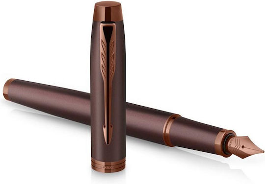 Parker IM Monochrome Pen Set Ballpoint Medium with Fountain Pen Medium made of Steel Burgundy