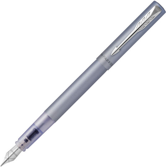 Parker Pen Set Rollerball/Ballpoint made of Steel Gray (in a paper cassette)
