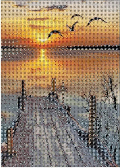 Mishbay 5d Segeltuch Diamond Painting Kit 40x40cm