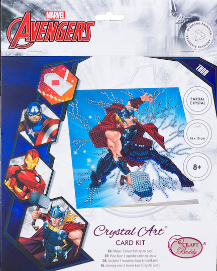 Детски занаяти Craft Buddy Thor 18x18см Кристална карта Cbcck-mcu906