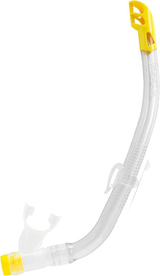 CressiSub Top Yellow Snorkel With Silicone Mouthpiece