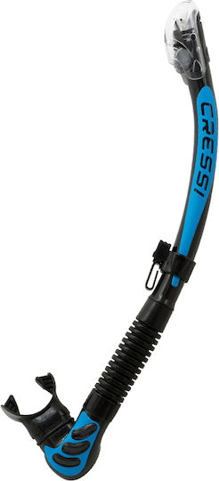 CressiSub Alpha Ultra Dry Snorkel Black/Blue with Silicone Mouthpiece
