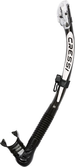 CressiSub Alpha Ultra Dry Snorkel Black With Silicone Mouthpiece
