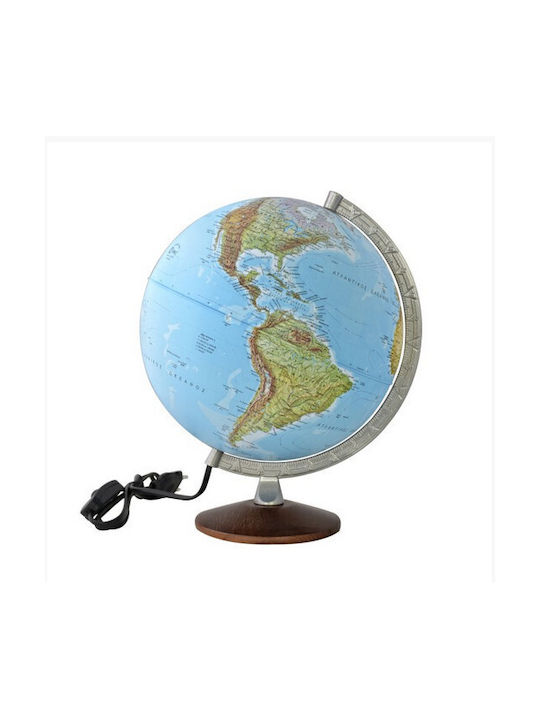 Cosmic Illuminated Globe in Greek with Diameter 30cm Beige