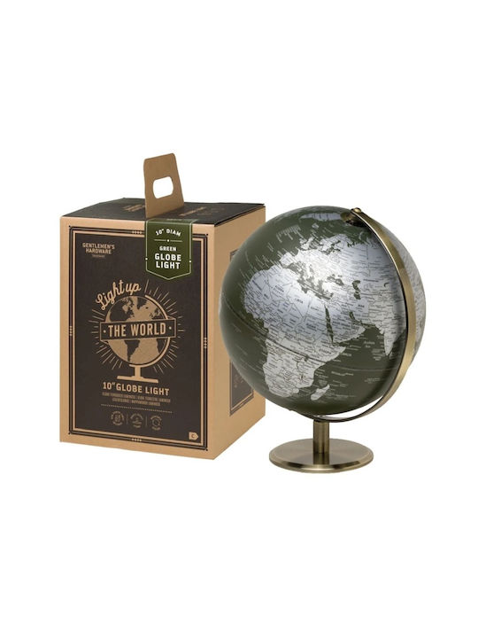 Gentlemen's Hardware Φωτιζόμενη Υδρόγειος Σφαίρα με Διάμετρο 25εκ. Brave New World Μαύρο