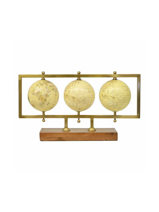 Iliadis Erde Globus mit Durchmesser 12.5cm und Höhe 12.5cm Beige
