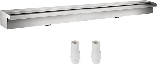 Rectangular Pool Waterfall Stainless Steel Water Blade Width 150 Cm Size 150 X 11.5 X 8 Cm