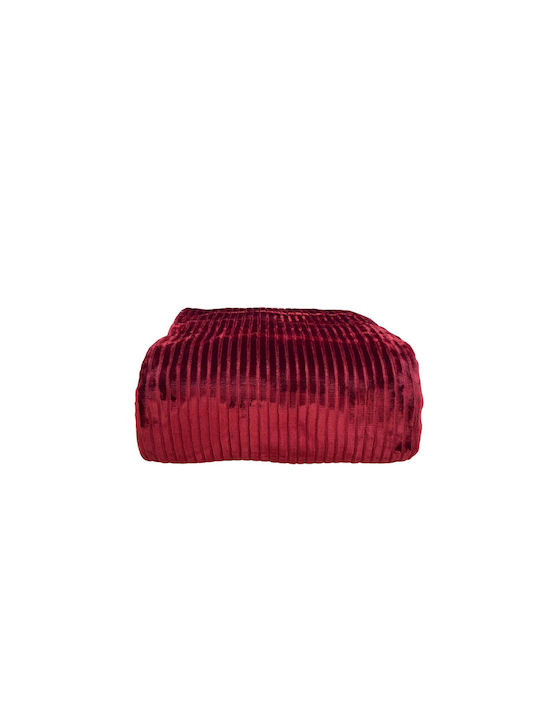 Linea Home Κουβέρτα Βελουτέ Υπέρδιπλη 220x240εκ. Μπορντό LH2018256