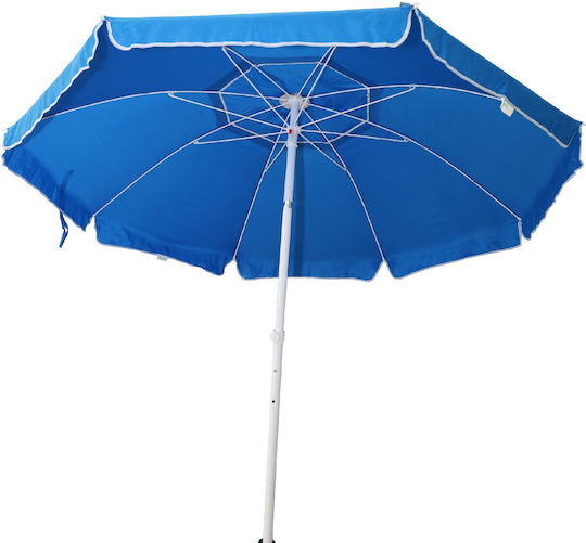 Campus Folding Beach Umbrella Diameter 2m with UV Protection and Air Vent Blue