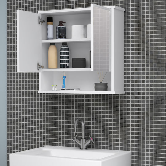 Delo Badezimmerspiegel Megapap Weiß 62x17,5x60cm Paket 1 Stück