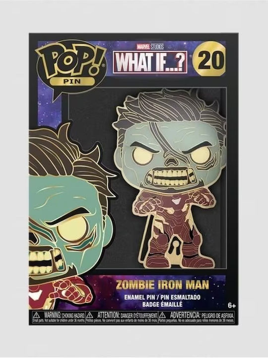 Funko Pop! Pin Marvel: Zombie Iron Man Glows in the Dark Funko Pop! Pin Marvel: Zombie Iron Man Glows in the Dark