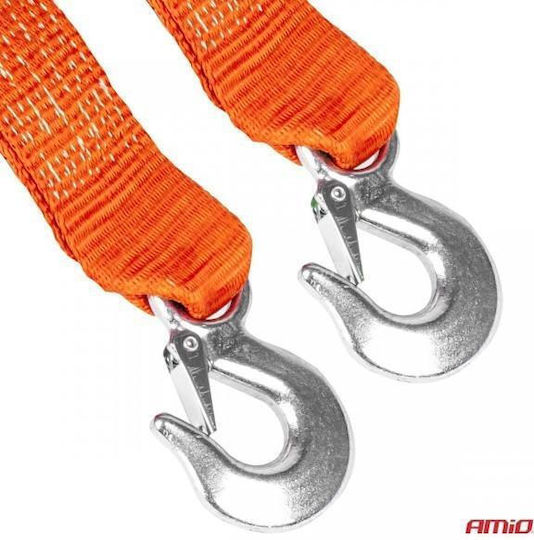 AMiO Car Towing Strap with Towing Capacity up to 7 Tons 5m in Orange Colour