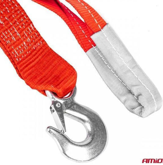 AMiO Car Towing Strap with Tensile Strength Up to 7 Tons 5m in Orange Colour
