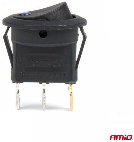 AMiO Comutator On/Off auto 12V Universal Albastru