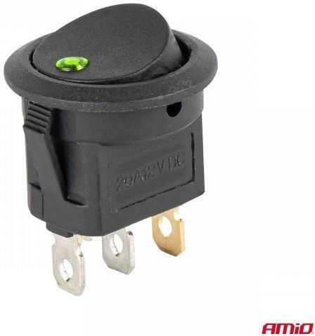 AMiO Διακόπτης On/Off Αυτοκινήτου 12V Universal Πράσινο