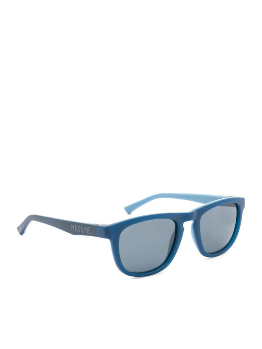 Milo & Me Dominique Τετράγωνα Παιδικά Γυαλιά Ηλίου με Polarized Φακό Μπλε για 9-12 Ετών
