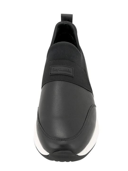 Cress Men's Leather Slip-Ons Black