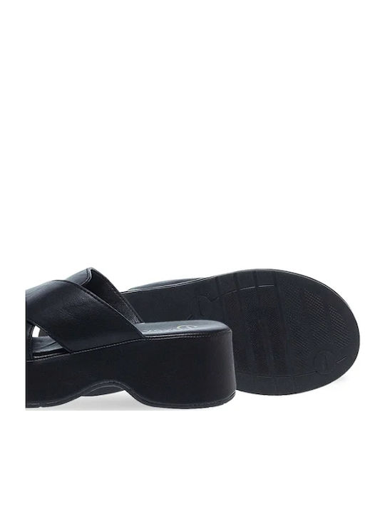 Flache Sandalen für Damen Flatforms in Schwarz Farbe