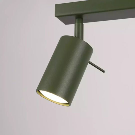 Sollux Σποτ με 6 Φώτα και με Ντουί GU10 σε Πράσινο Χρώμα