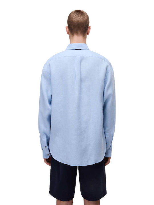 Glinen Long-sleeved Linen Shirt Sky Blue