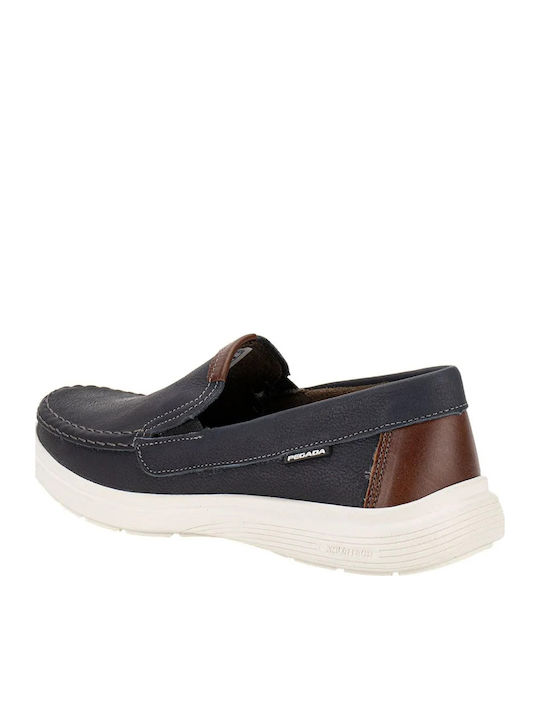 Δερμάτινα Ανδρικά Μοκασίνια Navy Blue/Brown