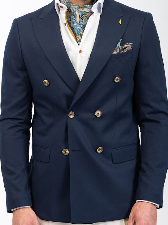 Men's Suit Jacket Slim Fit Navy Blue