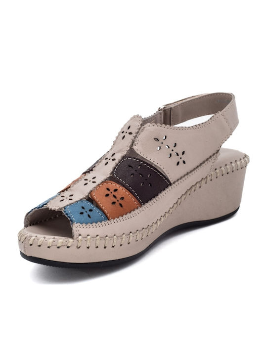 Anatomic Women's Leather Platform Shoes Gray