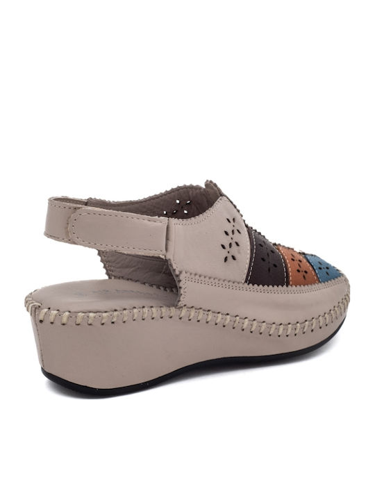 Anatomic Women's Leather Platform Shoes Gray