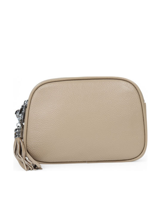 Leder Damentasche Umhängetasche Taupe