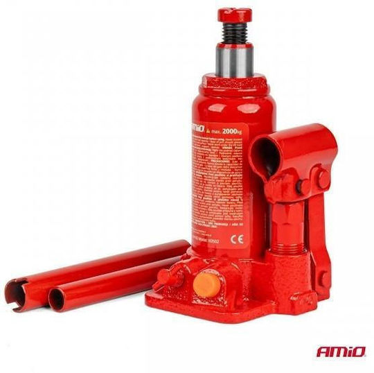 AMiO Hydraulic Bottle Jack with Lifting Capacity up to 27.8cm and Weight Capacity up to 2 Tons