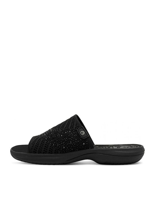 Flache Sandalen für Damen in Schwarz Farbe