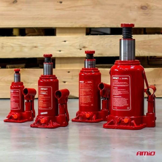 AMiO Hydraulic Bottle Jack with Lifting Capacity up to 27.8cm and Weight Capacity up to 2 Tons