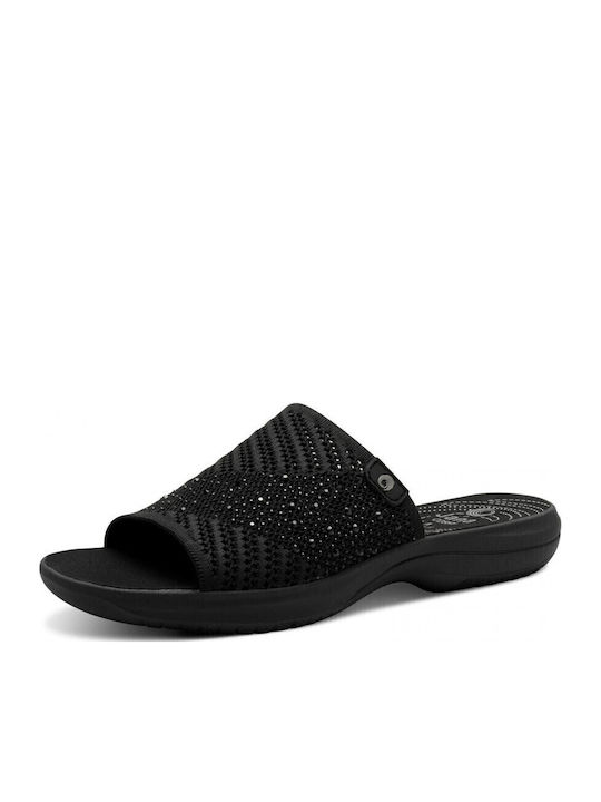 Flache Sandalen für Damen in Schwarz Farbe
