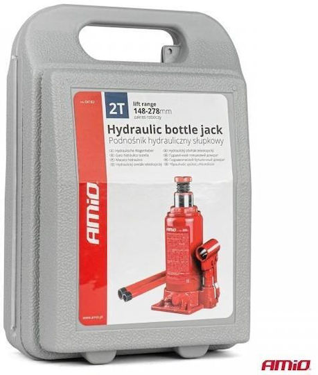 AMiO Hydraulic Bottle Jack with Lifting Capacity up to 27.8cm and Weight Capacity up to 2 Tons